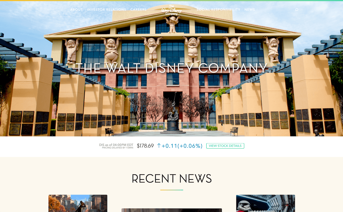 Thewaltdisneycompany ใช้ wordpress