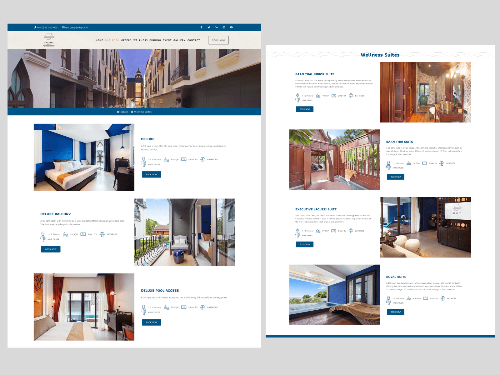 Aksorn Rayong Website Design