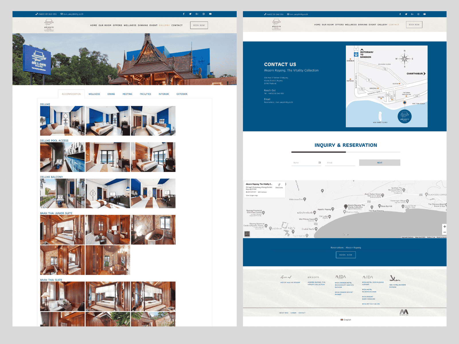 Aksorn Rayong Website Design