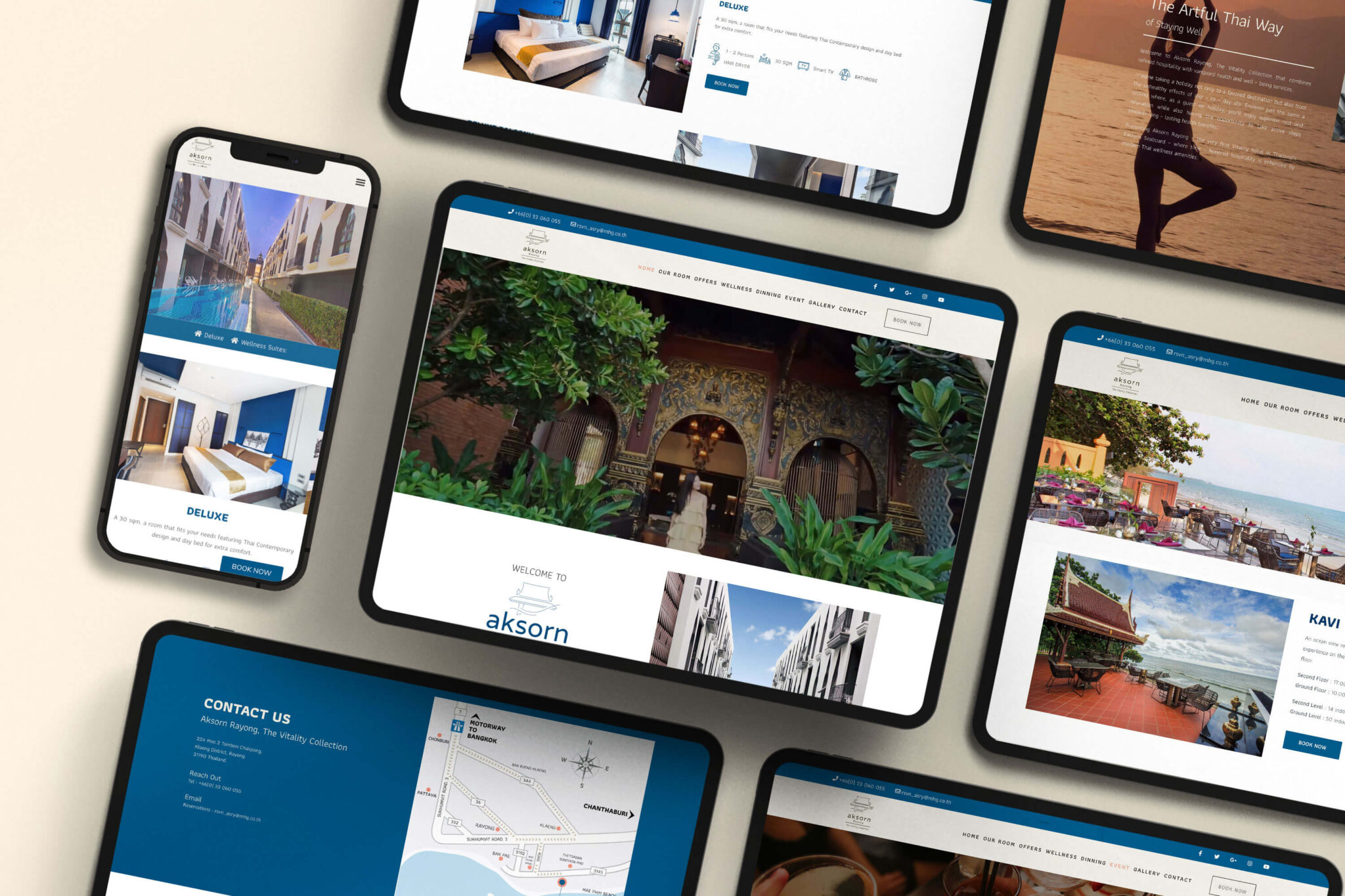 Hotel Website Design Aksorn rayong